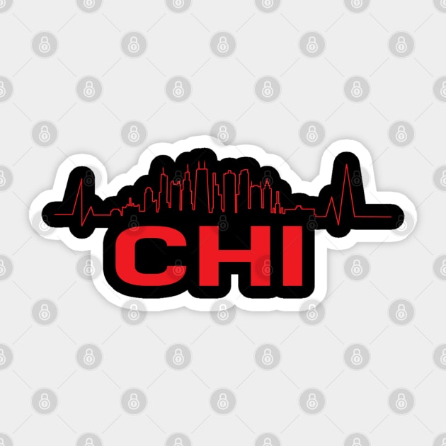 City Beats Chicago Sticker by Bored Imagination Pop Art Absurdities 